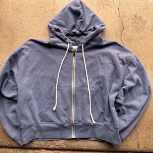 Cropped Zip Hoodie